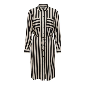 Jacqueline de Yong Dámské šaty JDYZOE LIFE Regular Fit 15266110 Black TAPIOCA XL
