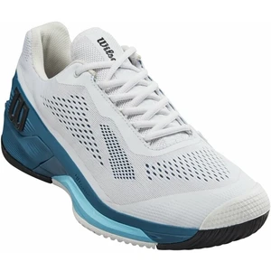 Wilson Rush Pro 4.0 Mens Tennis Shoe White/Blue Coral/Blue Alton 43 1/3