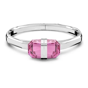 Swarovski Krásný pevný náramek s růžovými krystaly Lucent 5633628 S (5,3 x 4,3 cm)