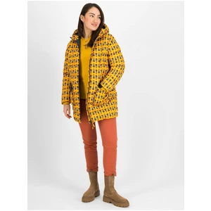 Yellow Patterned Quilted Jacket Blutsgeschwister - Women