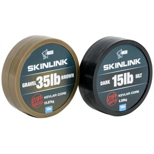 Nash návazcová šňůrka potahovaná skinlink stiff 10 m silt tmavá-průměr 35 lb / nosnost 15,87 kg