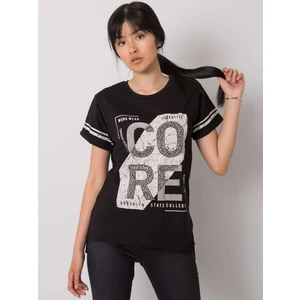 Black t-shirt with urban print