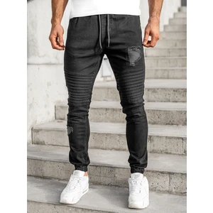 Pantaloni joggers negri Bolf 0829