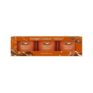 Yankee Candle Sada votívnych sviečok v skle Cinnamon Stick 3 x 37 g