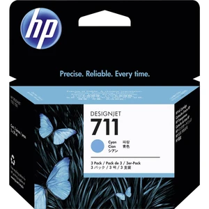 HP Ink 711 originál balenie po 3 ks zelenomodrá CZ134A