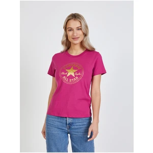 Dark Pink Women's T-Shirt Converse - Women