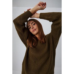 Sweater with an openwork pattern