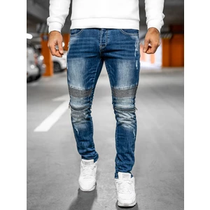 Tmavě modré pánské džíny regular fit Bolf MP007BS