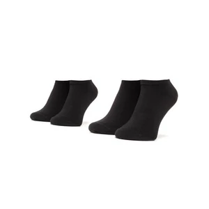 Sada 2 párů nízkých ponožek unisex TOMMY HILFIGER - 301390 Black 201
