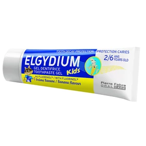 ELGYDIUM Gelová zubní pasta s fluorinolem a příchutí banánu pro děti 2-6 let Kids 50 ml
