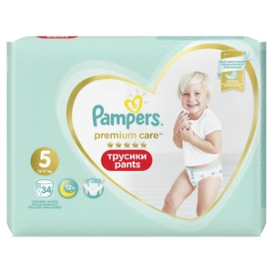 PAMPERS Nohavičky plienkové Premium Care Pants 5 JUNIOR 12-18kg 34ks