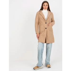 OCH BELLA beige plush jacket with pockets