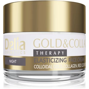Delia Cosmetics Gold & Collagen Therapy noční krém zvyšující elasticitu pokožky 50 ml