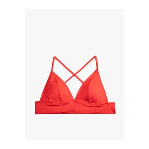 Koton Triangle Bikini Top Covered Cross-Strap Detail