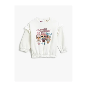 Koton Lol Surprise Printed Sweatshirt Licensed Frill Detailed