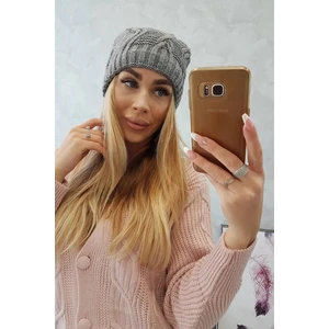 Čepice s fleecem Sylwia K244 tmavě šedá