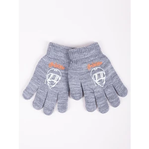 Yoclub Kids's Boys' Five-Finger Gloves RED-0012C-AA5A-011