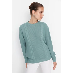 Trendyol Sweater - Green - Regular fit