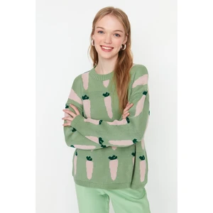 Trendyol Sweater - Green - Regular fit