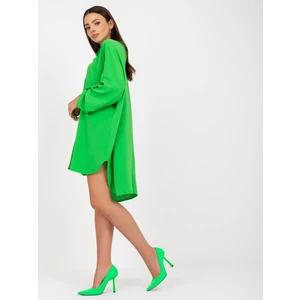 Light green asymmetrical shirt dress by Elaria