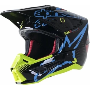 Alpinestars S-M5 Action Helmet Black/Cyan/Yellow Fluorescent/Glossy M Helm