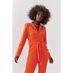Elegant orange long sleeve overall