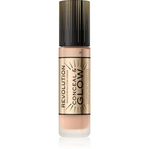 Makeup Revolution Conceal & Glow rozjasňující make-up pro přirozený vzhled odstín F9 23 ml