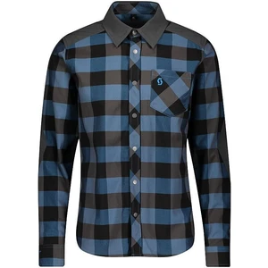 Scott Men's Trail Flow Check L/SL Atlantic Blue/Dark Grey S
