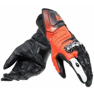 Dainese Carbon 4 Long Black/Fluo Red/White M Mănuși de motocicletă
