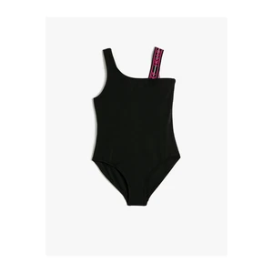 Koton Swimsuit One Shoulder Strap Detailed