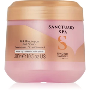 Sanctuary Spa Lily & Rose pečující tělový peeling s vůní květin 300 g