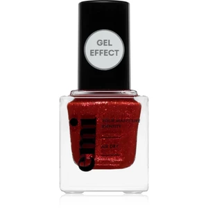 emi E.MiLac Gel Effect Ultra Strong lak na nehty s gelovým efektem bez použití UV/LED lampy odstín Candy Сane #138 9 ml