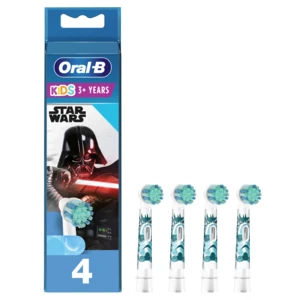 Oral B Vitality D100 Kids StarWars náhradné hlavice na zubnú kefku extra soft 4 ks