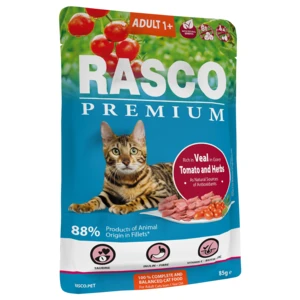 Kapsička Rasco Premium Cat Adult Veal in Gravy 85g