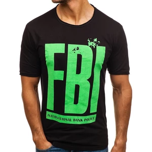 Čierne pánske tričko s potlačou BOLF 6295