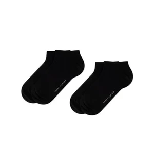 Sada 2 párů dámských nízkých ponožek TOMMY HILFIGER - 343024001 Black 200