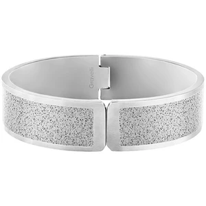GRAVELLI JEWELLERY Náramok Fusion Hinged – svetlošedý – chirurgická oceľ