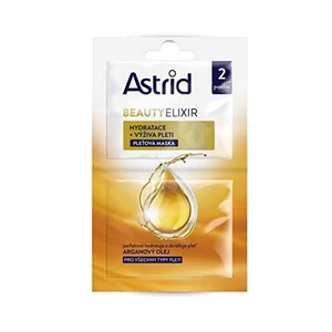 Astrid Beauty Elixir hydratační a vyživující pleťová maska s arganovým olejem 2x8 ml