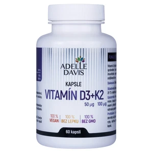 Adelle Davis Vitamin D3 + K2 60 caps