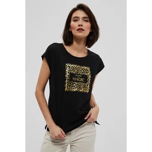 T-shirt classica da donna Moodo Metallic print