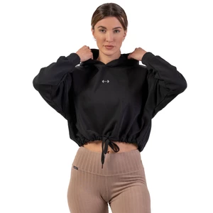 Nebbia Loose Fit Crop Hoodie Iconic Negro M-L