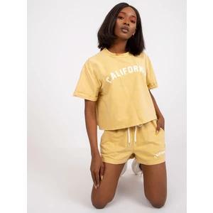 Yellow women's cotton summer set
