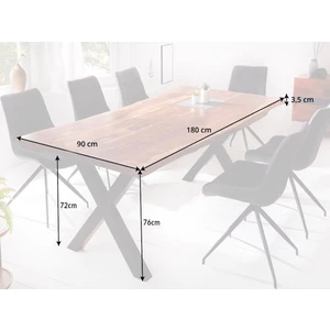 Jedálenský stôl ATLAS Dekorhome 180x90x76 cm,Jedálenský stôl ATLAS Dekorhome 180x90x76 cm