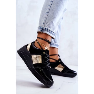 Women's Suede Sport Shoes On a Wedge Black Larson