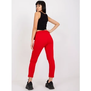 Basic red sweatpants with pockets