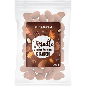 Allnature Mandle v čokoládě s kakaem 100 g