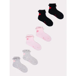 Yoclub Kids's 3Pack Socks With Frill SKA-0069G-000J-001