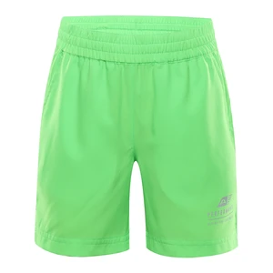 Kids quick-drying shorts ALPINE PRO SPORTO neon green gecko