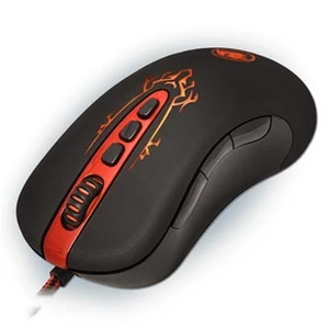 Redragon Myš Origin, 4000DPI, optická, 10tl., drátová USB, černo-červená, herní