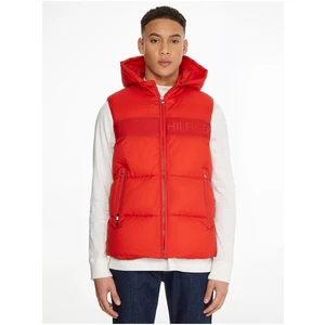 Red Men's Quilted Vest with Hood Tommy Hilfiger - Men